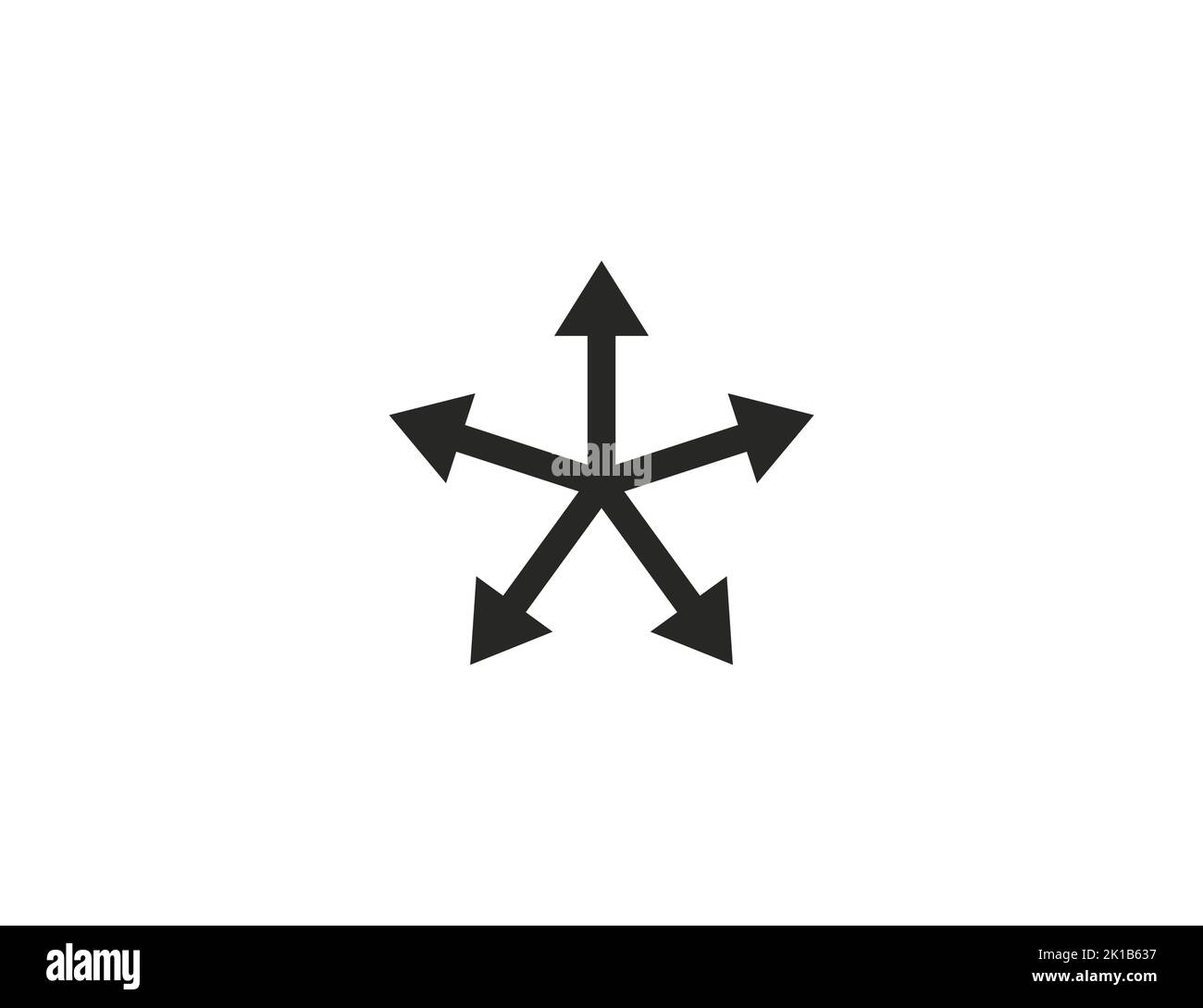 Many ways arrow icon. Vector illustration. Stock Vector