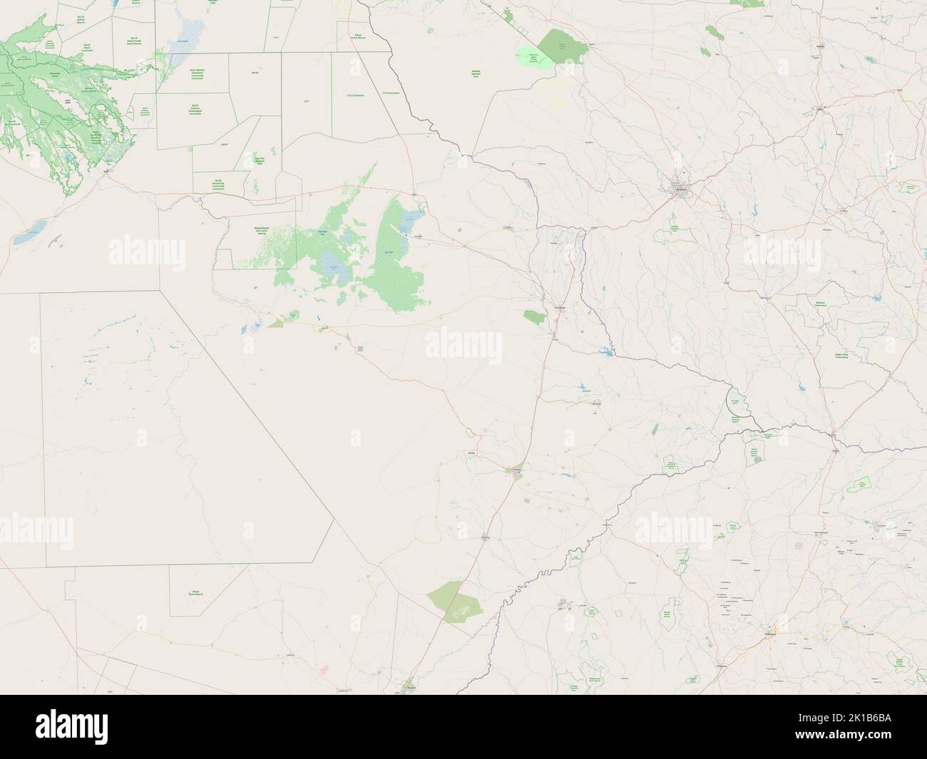 Central, district of Botswana. Open Street Map Stock Photo Alamy