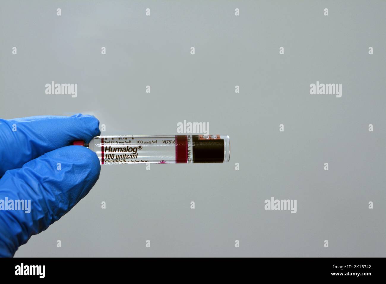 Cairo, Egypt, September 14 2022 Humalog 100 units ml solution for