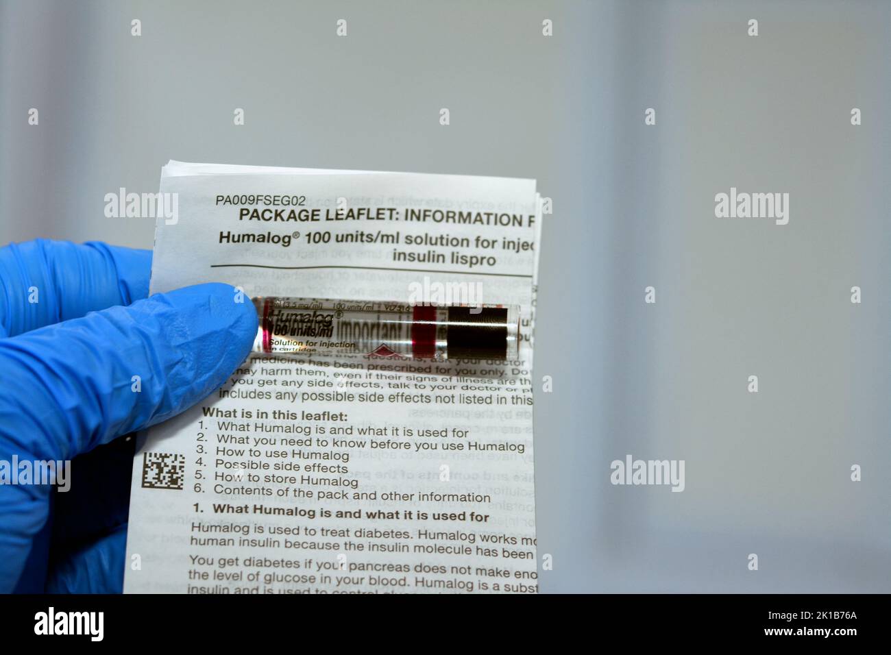 Cairo, Egypt, September 14 2022 Humalog 100 units ml solution for