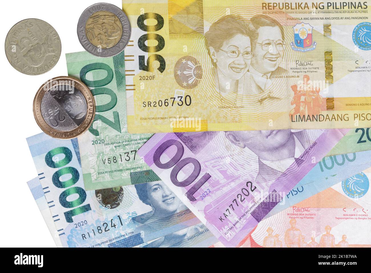 close-up-collage-of-philippine-currency-isolated-on-a-white-background