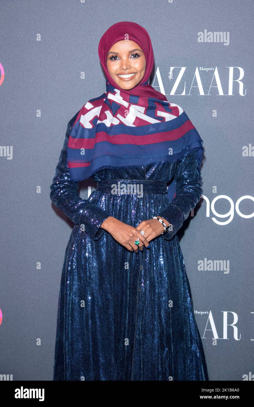 Halima Aden attends 2022 Harper's Bazaar ICONS & Bloomingdale's 150th ...