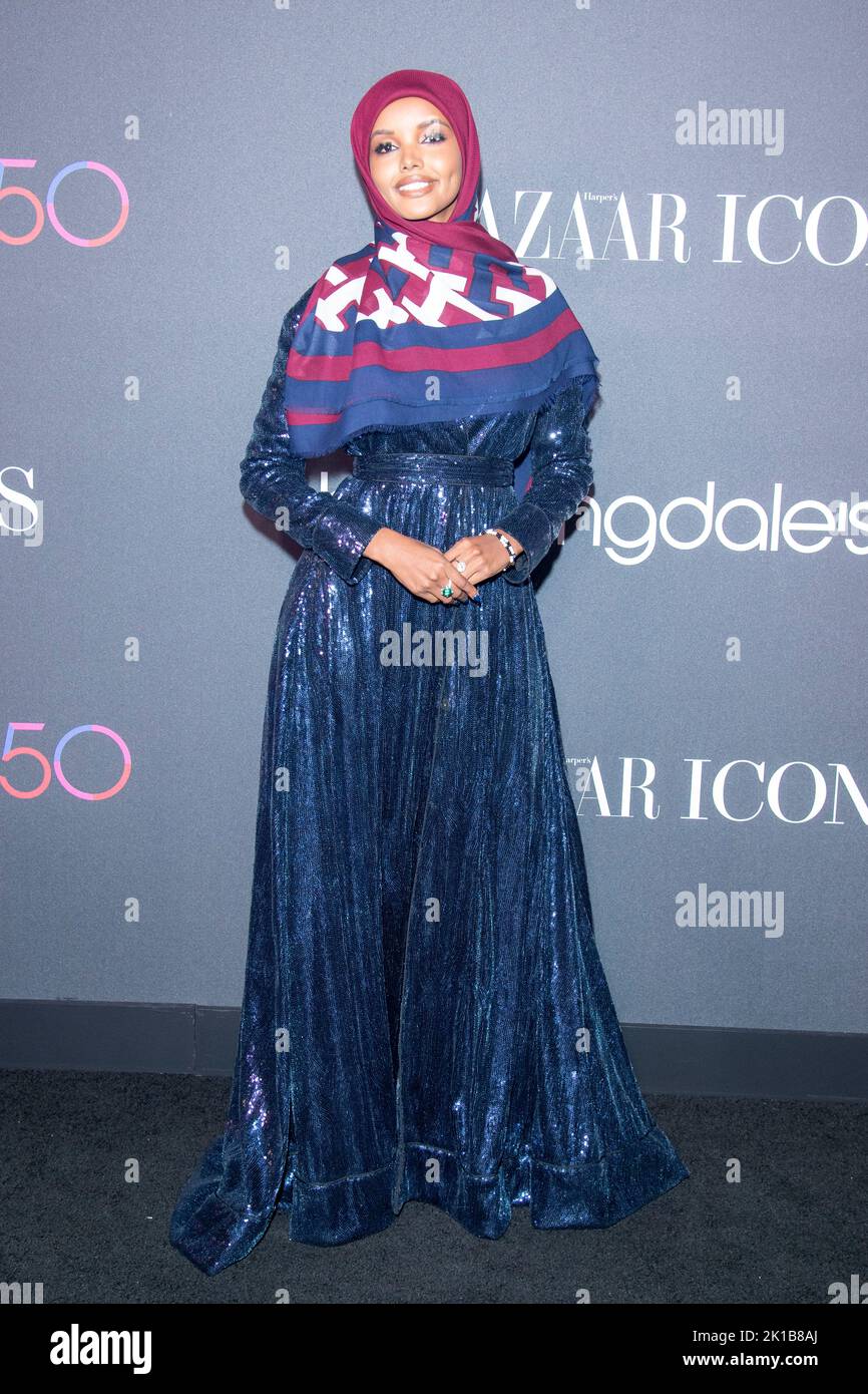 Halima Aden attends 2022 Harper's Bazaar ICONS & Bloomingdale's 150th ...