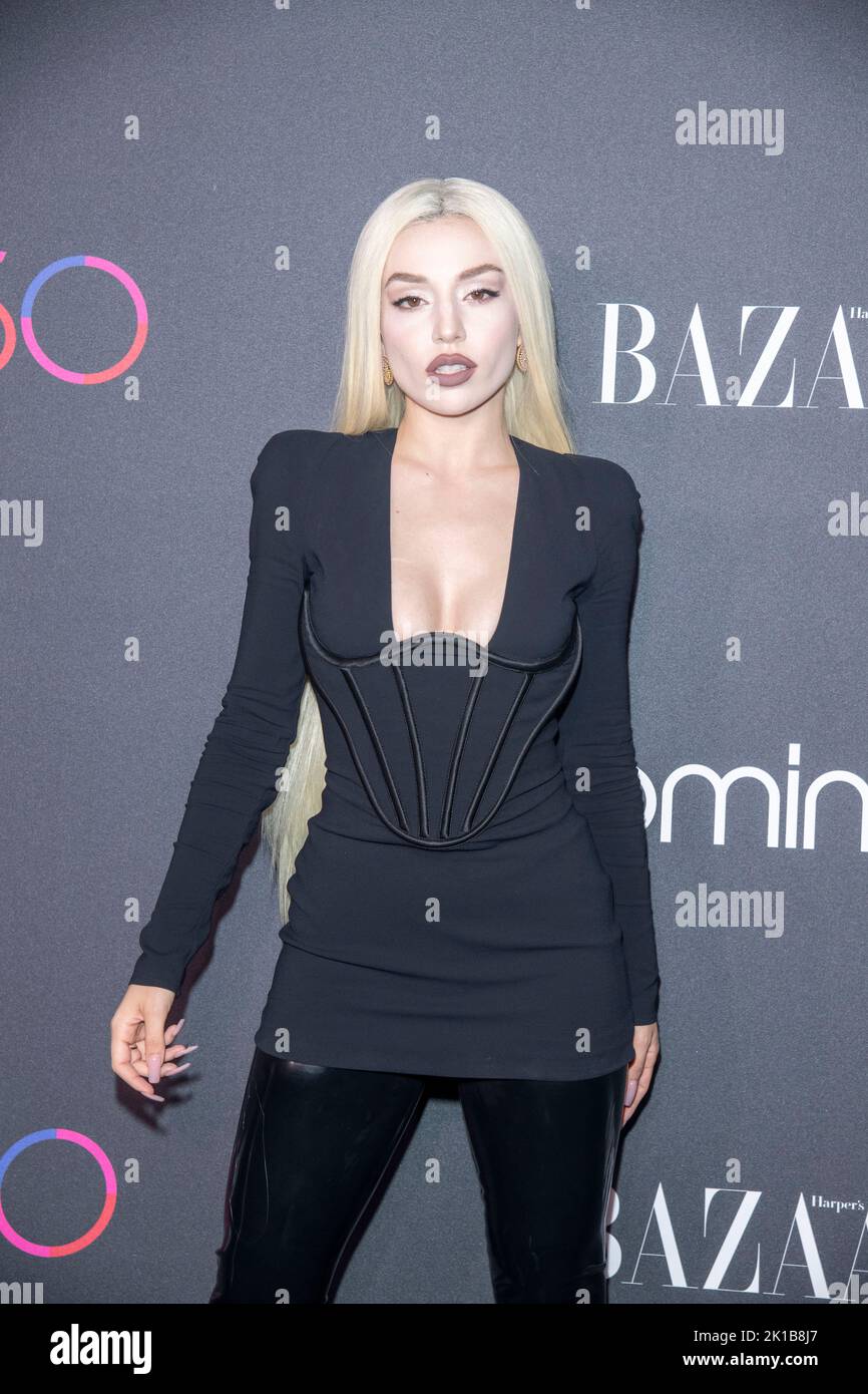 New York, United States. 09th Sep, 2022. Ava Max attends 2022 Harper's Bazaar ICONS & Bloomingdale's 150th Anniversary in New York City. Credit: SOPA Images Limited/Alamy Live News Stock Photo