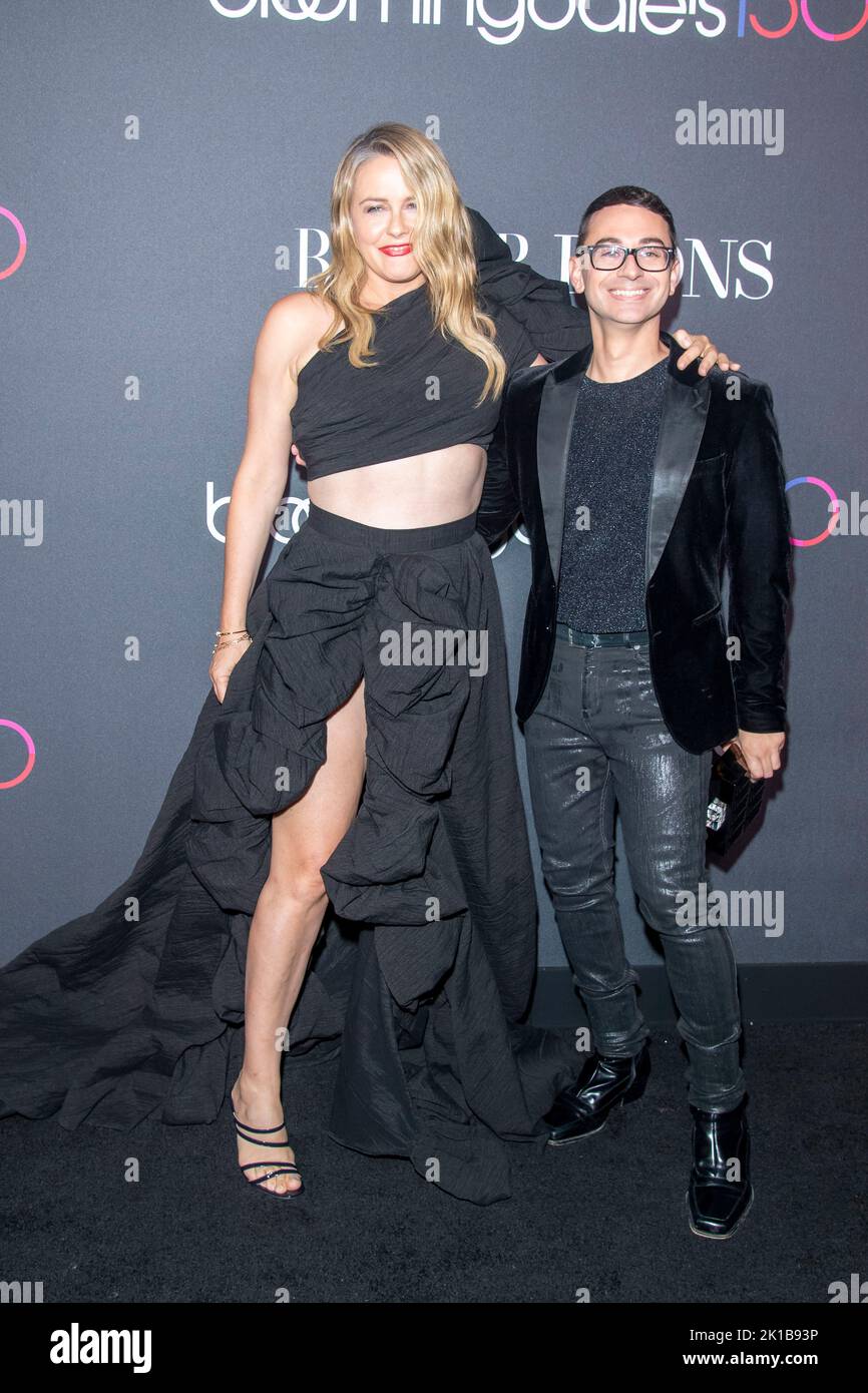 Alicia Silverstone and Christian Siriano attend 2022 Harper's Bazaar ICONS & Bloomingdale's 150th Anniversary in New York City. Stock Photo