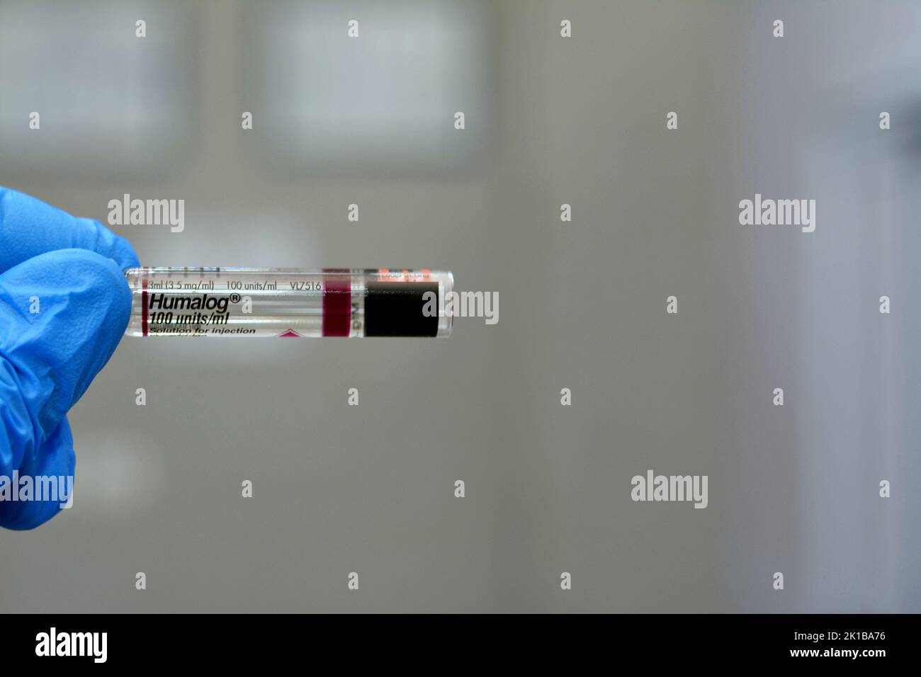 Cairo, Egypt, September 14 2022 Humalog 100 units ml solution for