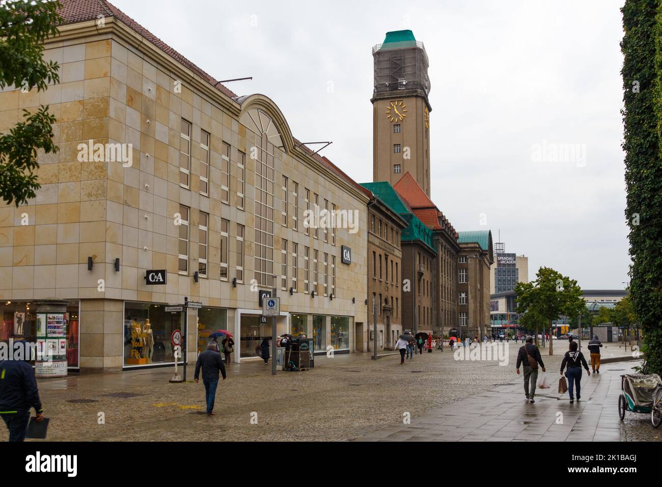 A rainy day in Spandau, Berlin Stock Photo