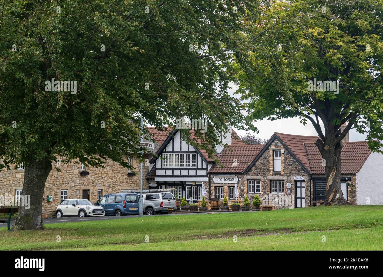 The Border Hotel, Kirk Yetholm, Scottish Borders, UK. Which marks the