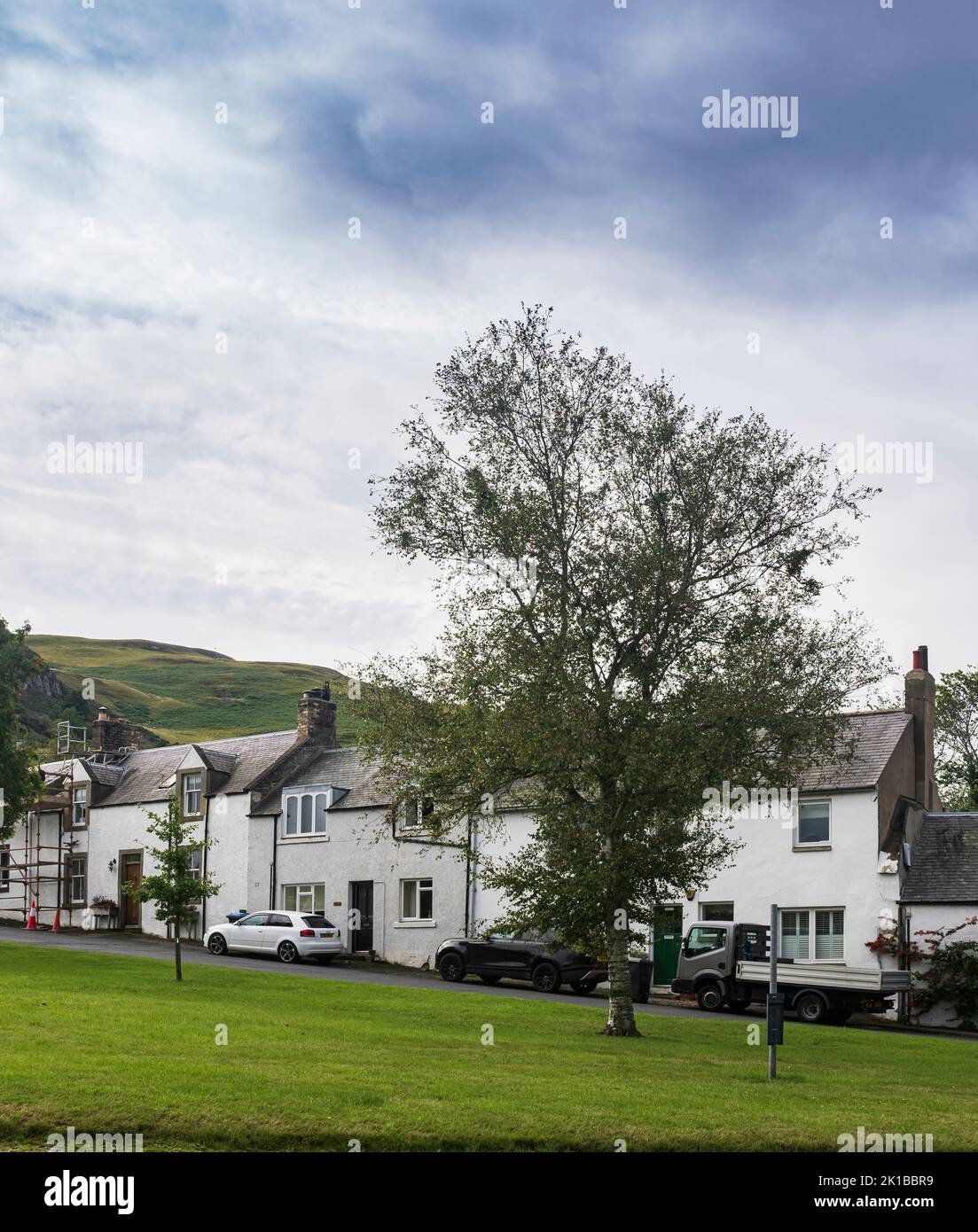 Kirk Yetholm, Scottish Borders, UK - Which marks the northern end of The Pennine Way long-distance footpath Stock Photo