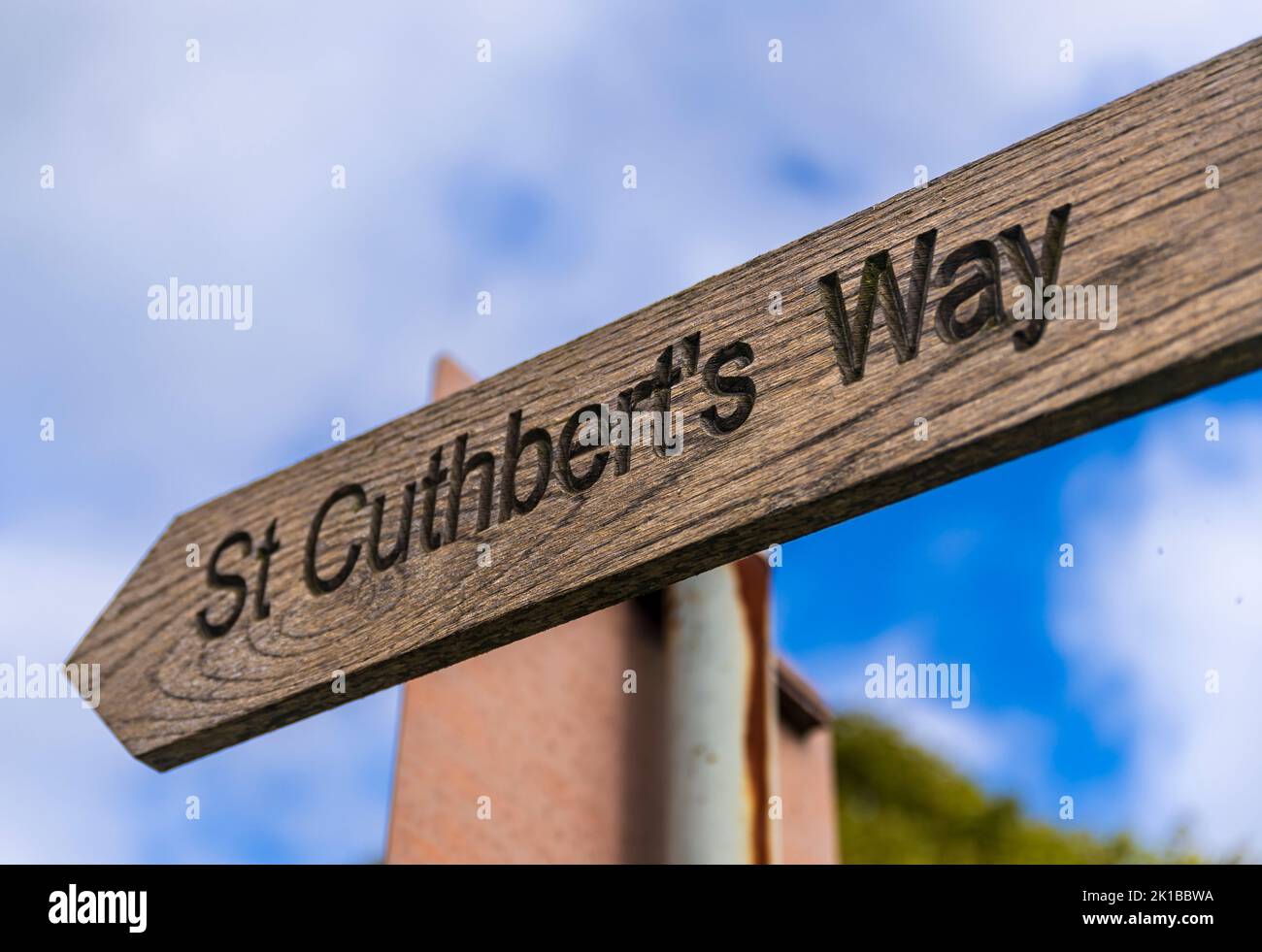 Kirk Yetholm, Scottish Borders, UK - Which marks the northern end of The Pennine Way long-distance footpath Stock Photo