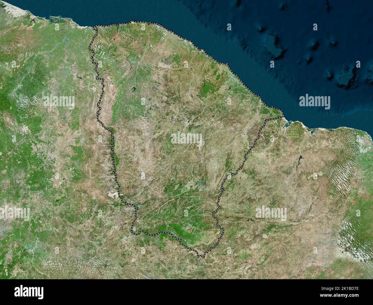 Ceara, state of Brazil. High resolution satellite map Stock Photo Alamy