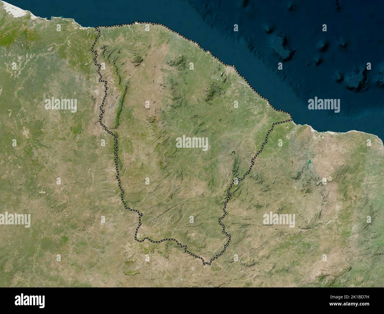 Ceara, state of Brazil. Low resolution satellite map Stock Photo Alamy