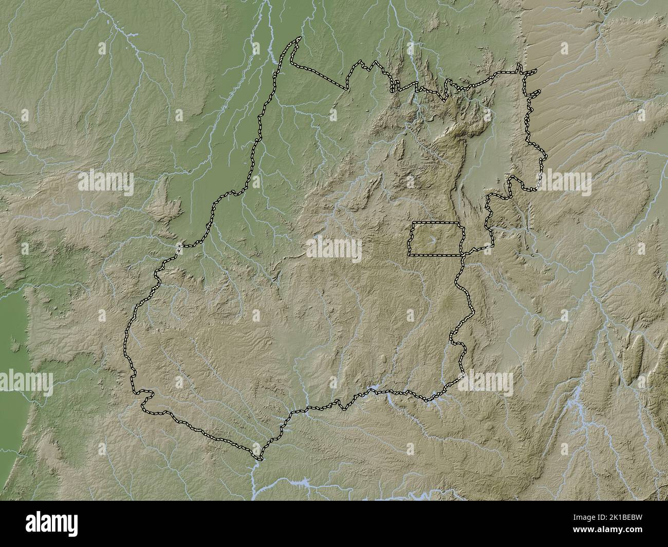 Location of GoiÃ¡s, State of Brazil,. Relief Stock Illustration