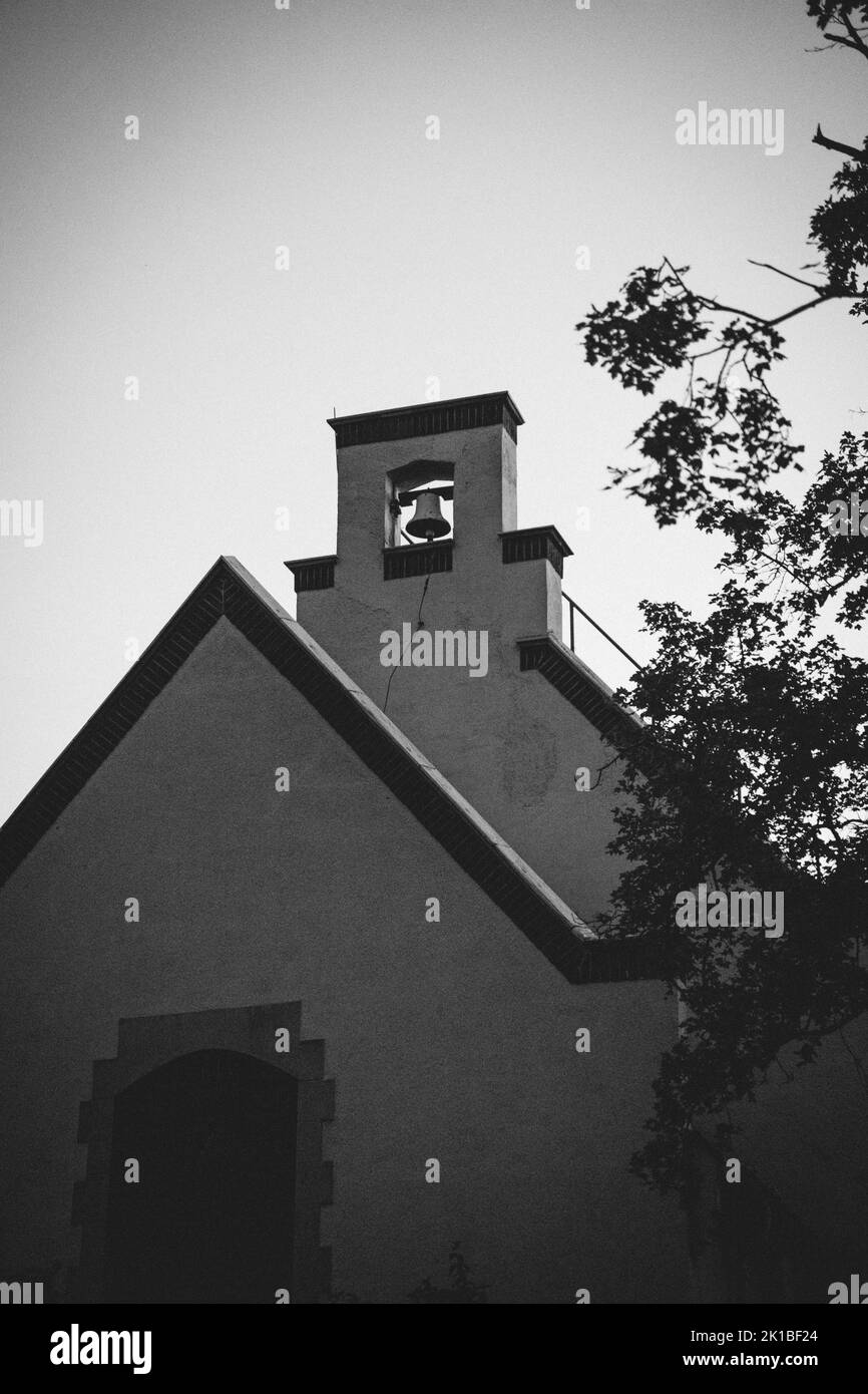 Bell tower exterior view Black and White Stock Photos & Images - Alamy
