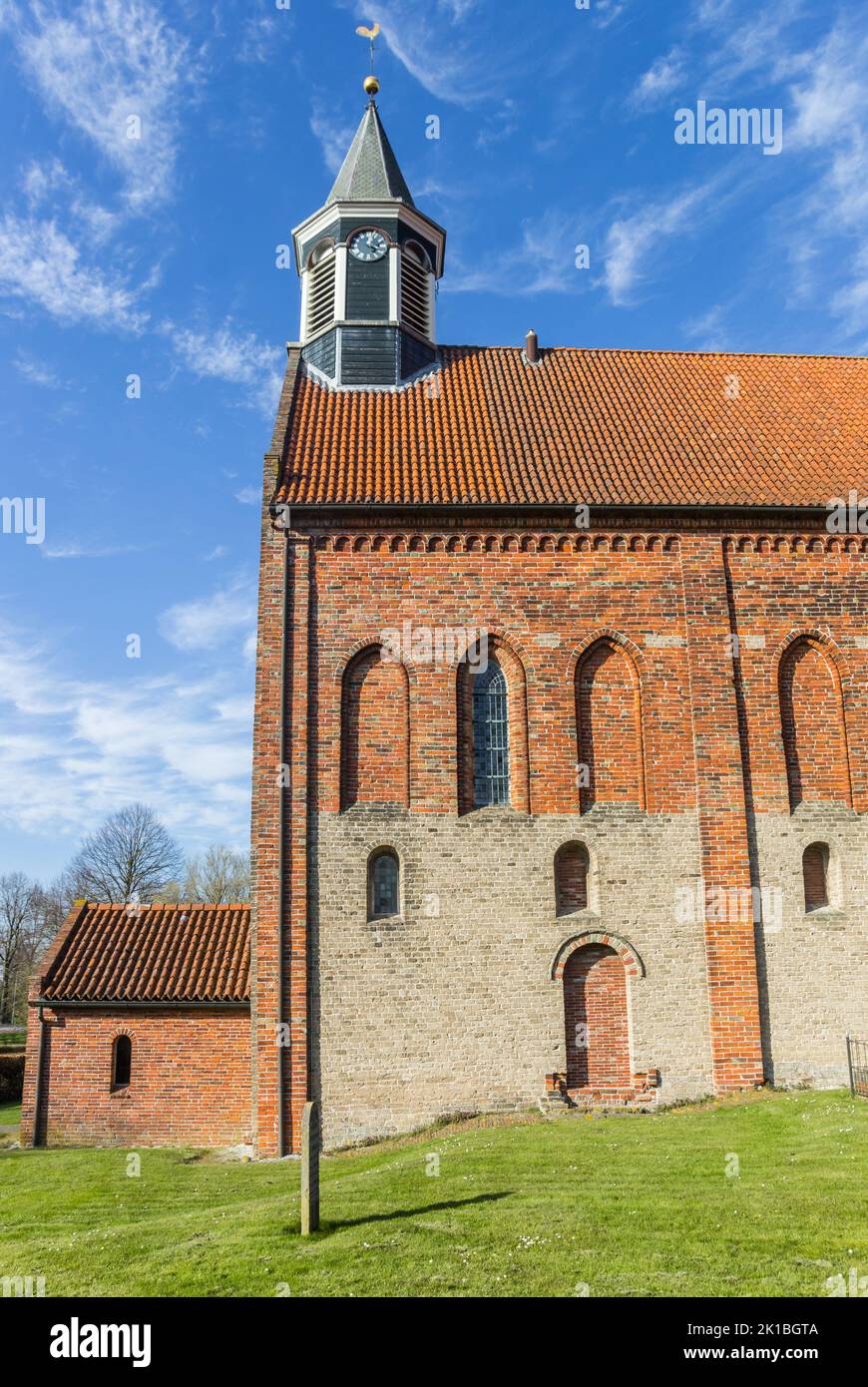 Side view of the historic Stefanus church in Holwierde, Netherlands Stock Photo