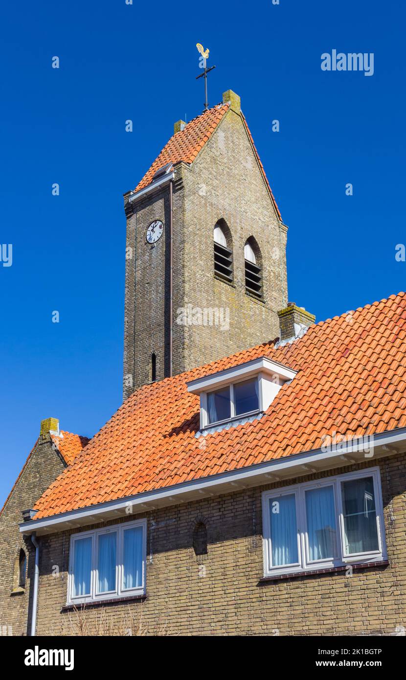Tower of the St. Martinus chuch in Makkum, Netherlands Stock Photo