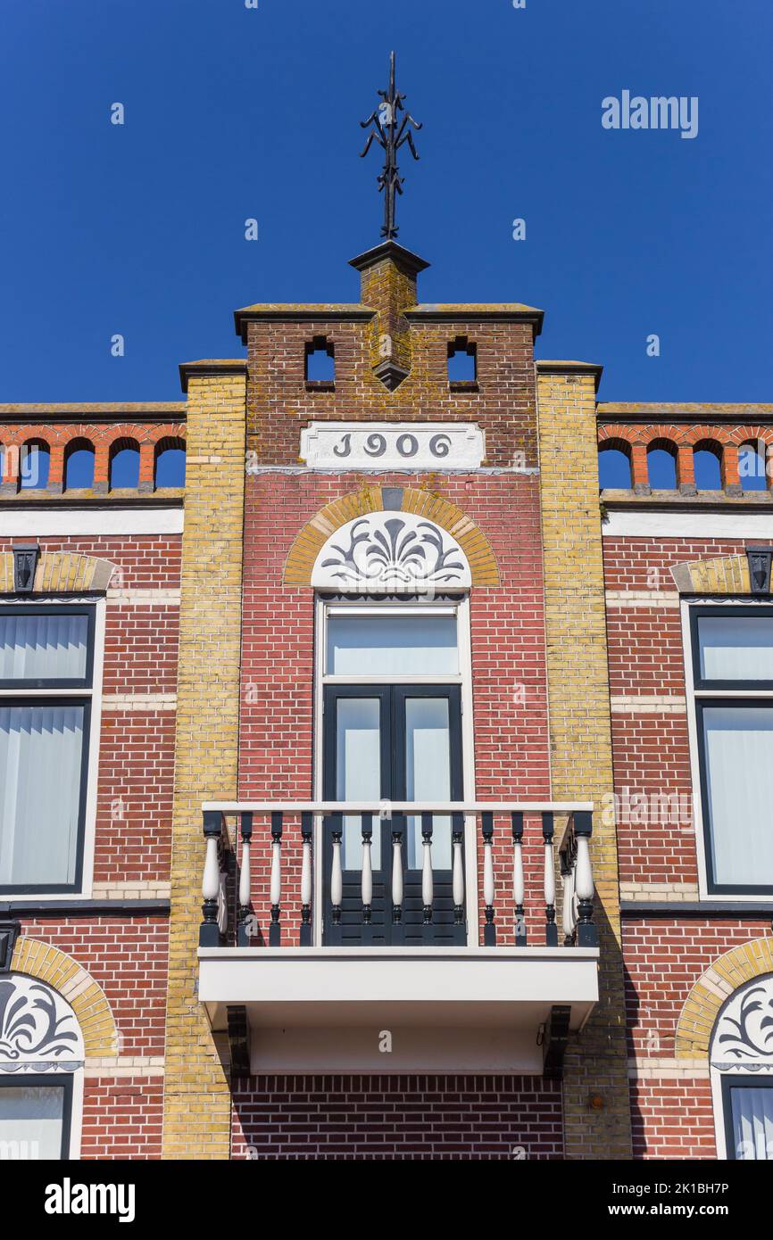 Facade of a historic building in the center of Urk, Netherlands Stock Photo