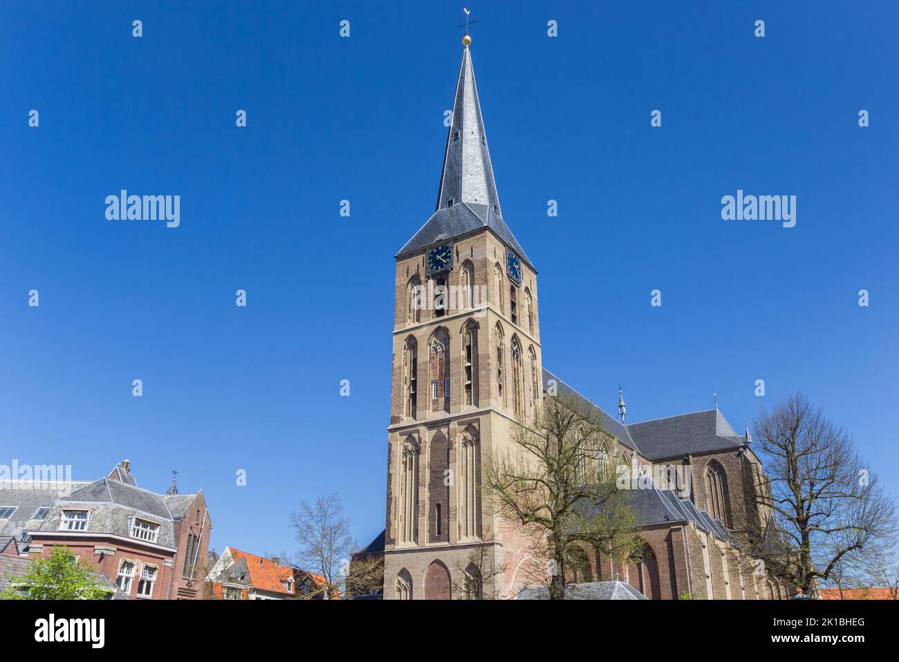 Tower of the historic Bovenkerk church in Kampen, Netherlands Stock Photo