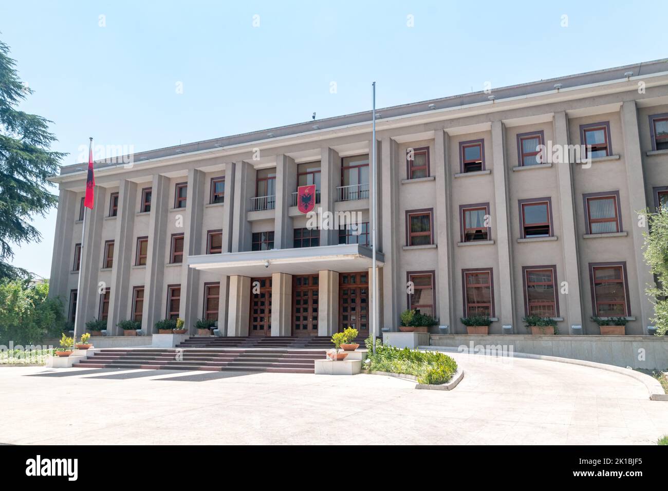Tirana, Albania June 4, 2022 President of albania office building