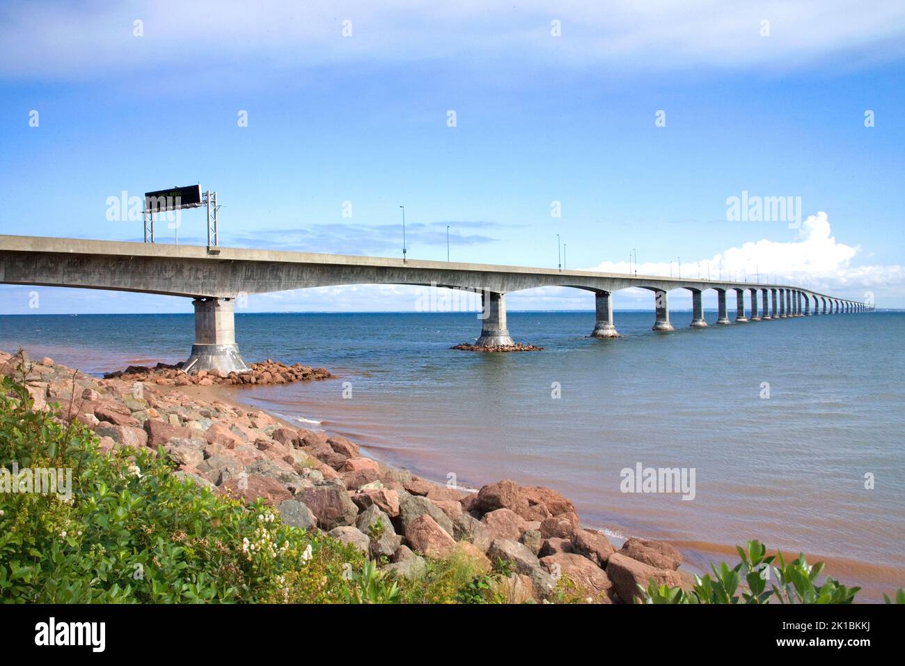 confederation bridge new brunswick to PEI canada Stock Photo