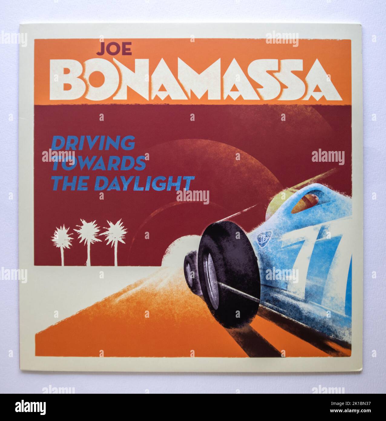 LP cover of Driving Towards the Daylight, the tenth studio album by Joe Bonamassa, which was released in 2012 Stock Photo