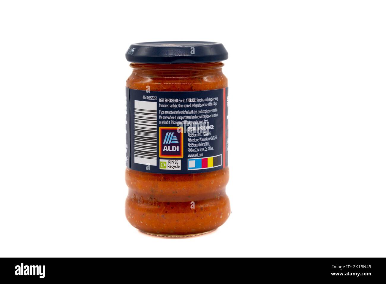 Irvine, Scotland, UK August 20, 2022 Aldi branded tomato and grilled
