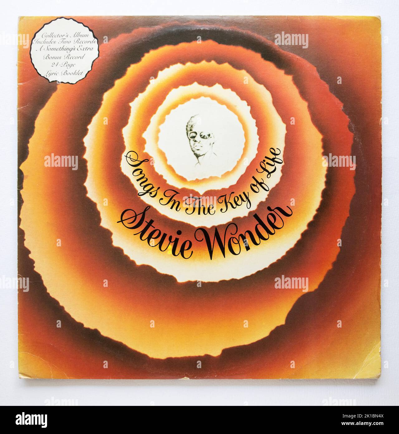 LP cover of Songs in the Key of Life, the 18th studio album by Stevie Wonder, which was released in 1976 Stock Photo