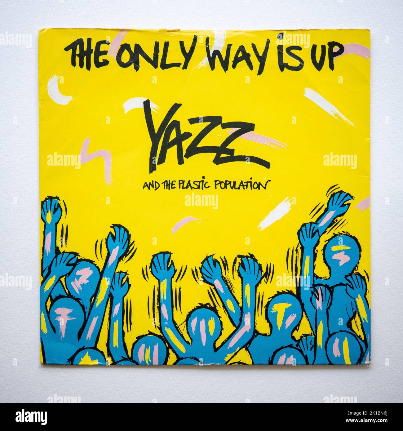 Picture cover of the seven inch single version of The Only Way is Up by Yazz and the Plastic Population, which was released in 1988 Stock Photo