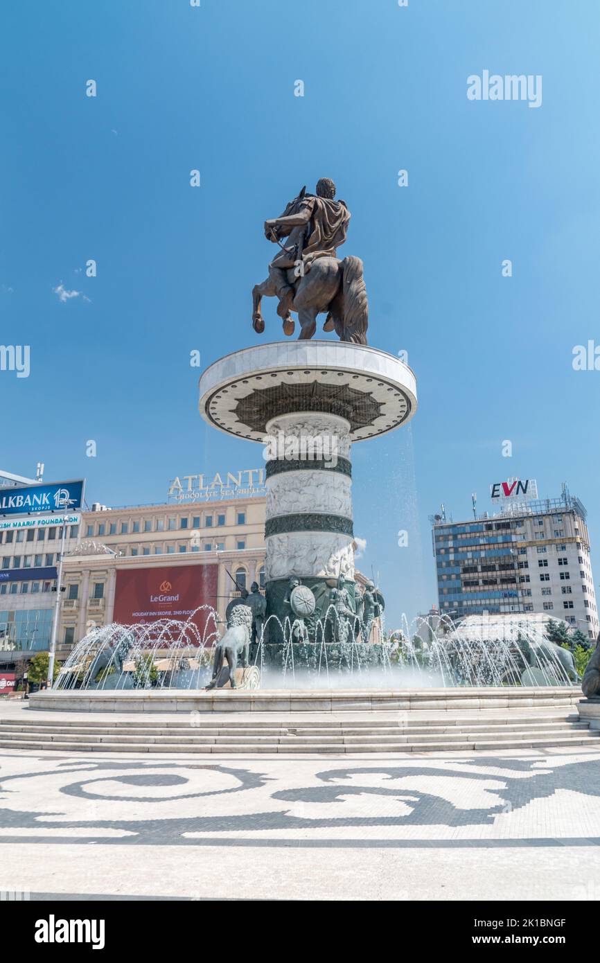 skopje-north-macedonia-june-5-2022-warrior-on-a-horse-statue-on