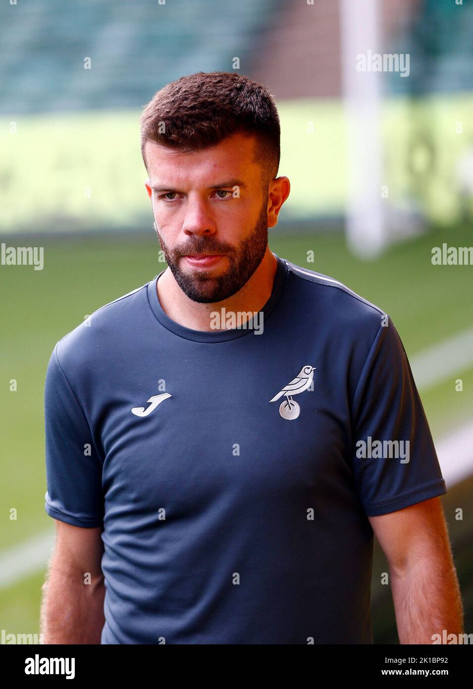 Norwich, UK. 17th Sep, 2022. Grant Hanley of Norwich City arrives at the ground before the Sky Bet Championship match between Norwich City and West Bromwich Albion at Carrow Road on September 17th 2022 in Norwich, England. (Photo by Mick Kearns/phcimages.com) Credit: PHC Images/Alamy Live News Stock Photo