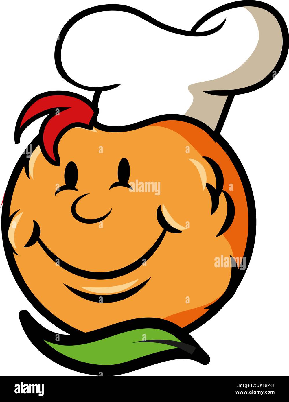 Meatball cartoon with chef hat. Mascot Character vector Stock Vector