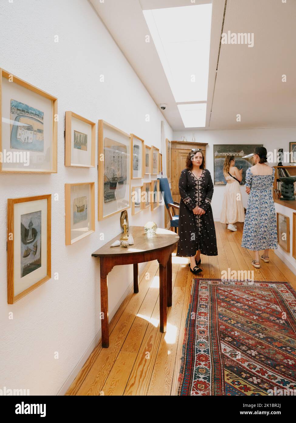 Visitors enjoying the new extension to Jim & Helen Ede's art collection