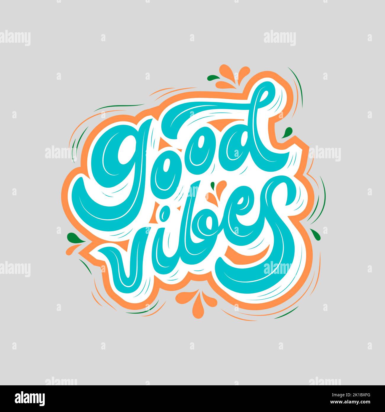 Good vibes. typography design Stock Photo - Alamy