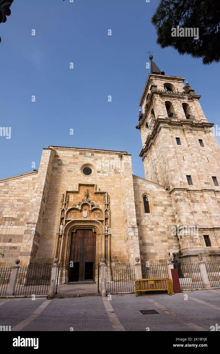 Facade Magistral Cathedral of Saints Justo and Pastor of Alcalá de Henares Stock Photo