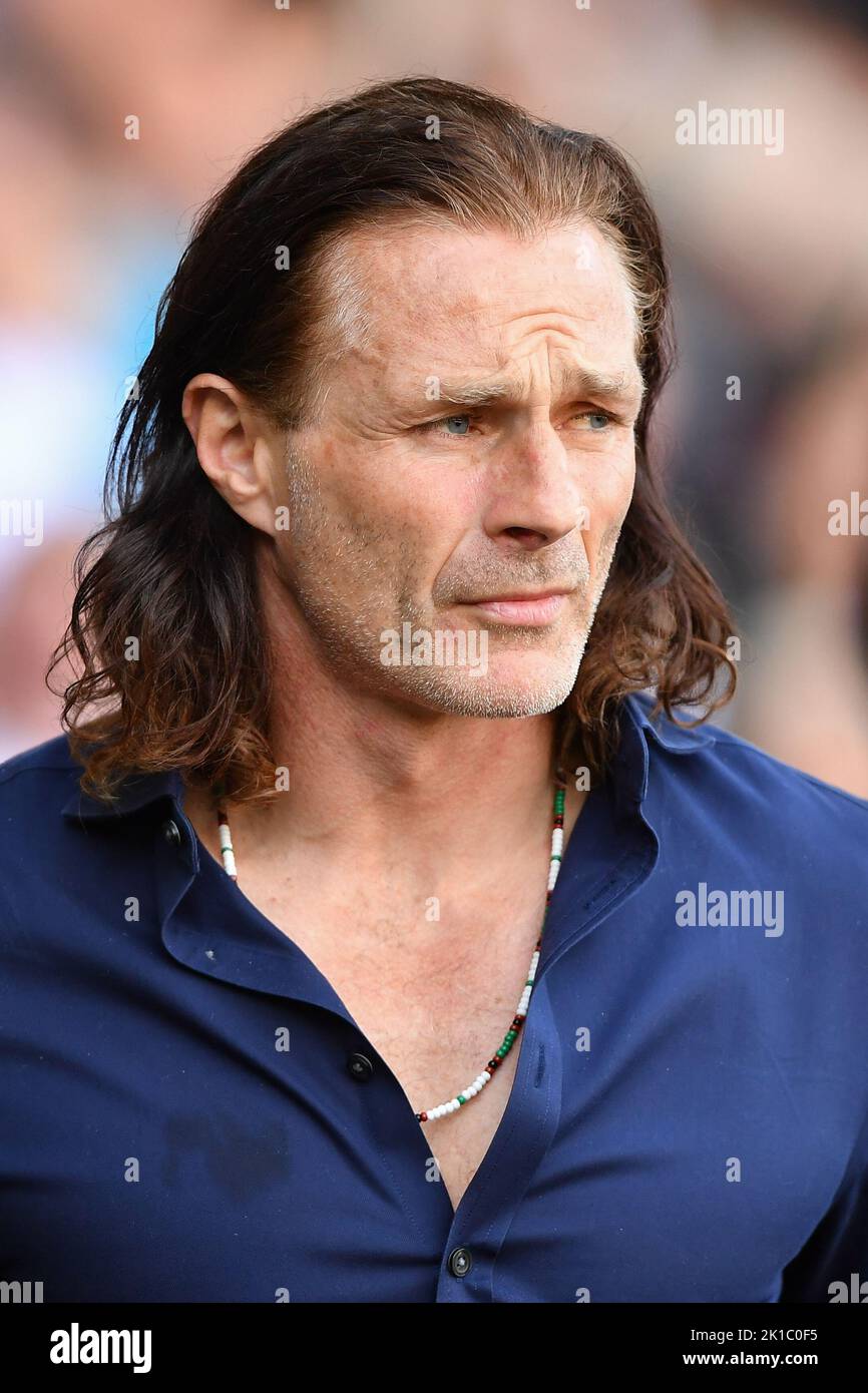 Gareth Ainsworth, manager of Wycombe Wanderers during the Sky Bet League 1 match between Derby County and Wycombe Wanderers at Pride Park, Derby on Saturday 17th September 2022. Stock Photo