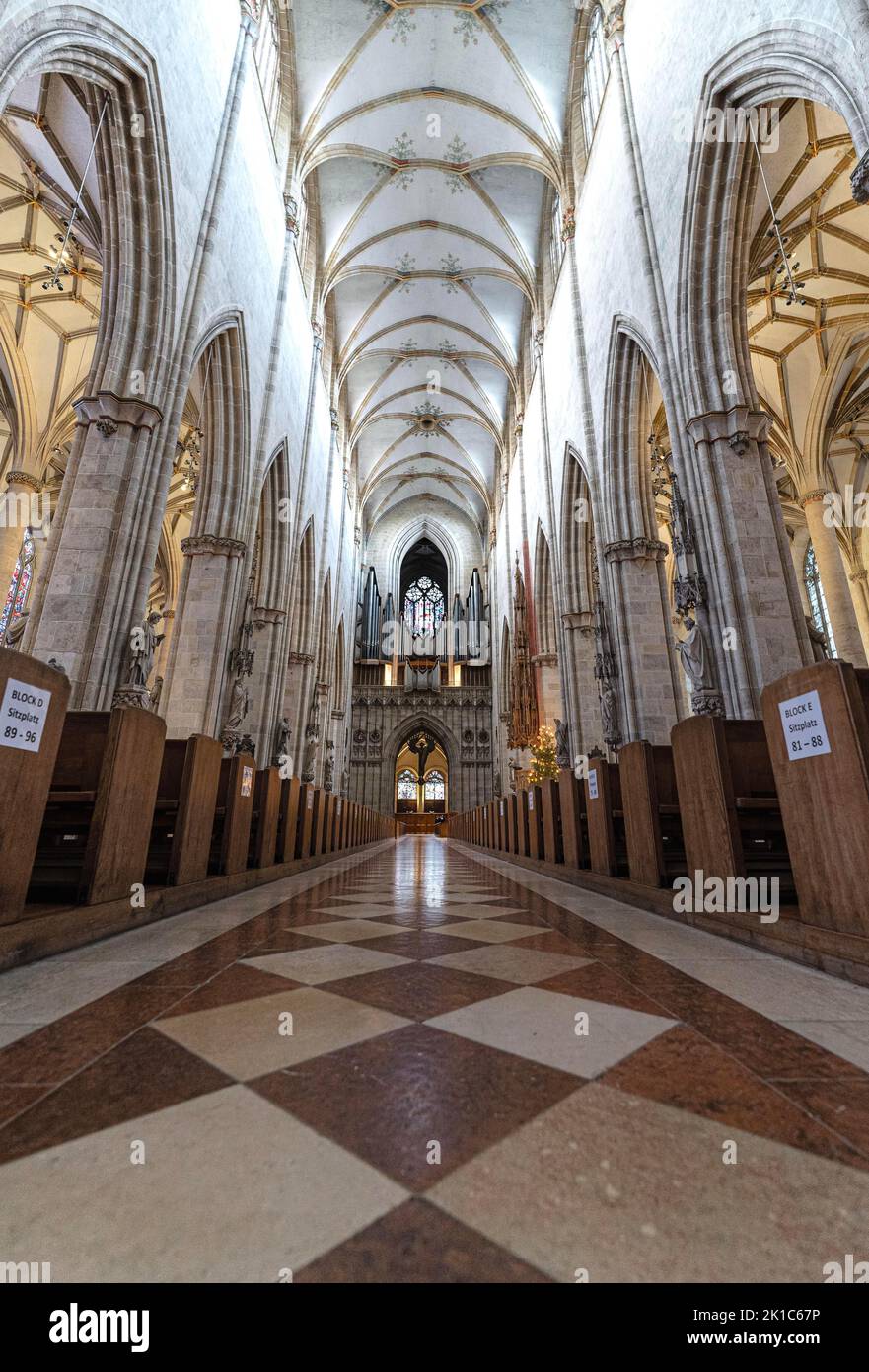 Interior design in Ulm Cathedral, Ulm, Germany Stock Photo