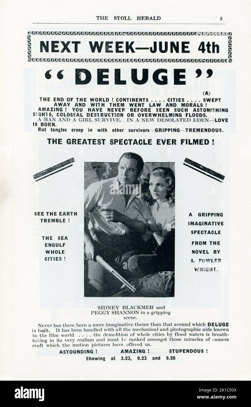 PEGGY SHANNON LOIS WILSON and SIDNEY BLACKMER in DELUGE 1933 director