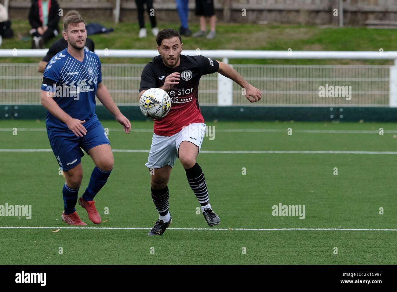 Galashiels, UK, Saturday 17 September 2022 Football - Scottish Cup Round 1 - GALA FAIRYDEAN ROVERS FC vs SAUCHIE JUNIORS FOOTBALL CLUB Action from the first half. Gala Fairydean Rovers striker Zander Murray has become the first Scottish senior footballer to come out as gay. He is the first openly gay player in the men's professional ranks in Scotland since Justin Fashanu with Airdrie and Hearts in the mid-1990s. The 30-year-old Lowland League player follows the example of referees Craig Napier and Lloyd Wilson in June. Credit: Rob Gray/Alamy Live News Stock Photo