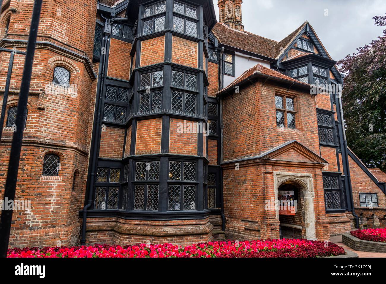 Eastgate House, a Grade I listed Elizabethan townhouse notable for its association with author Charles Dickens, now it is a Dickens Museum, Rochester, Kent, England, UK Stock Photo