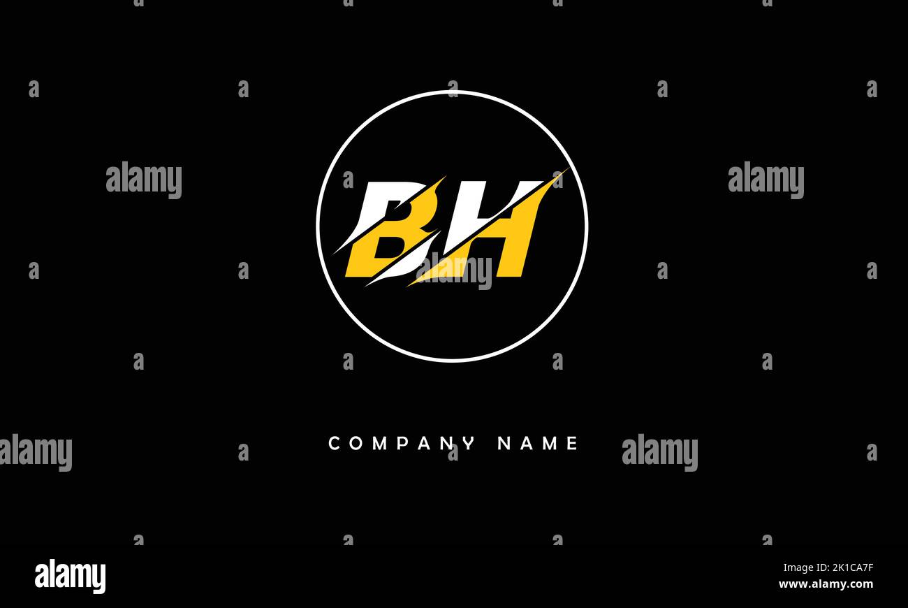 BH, HB Abstract Letters Logo Monogram Stock Vector