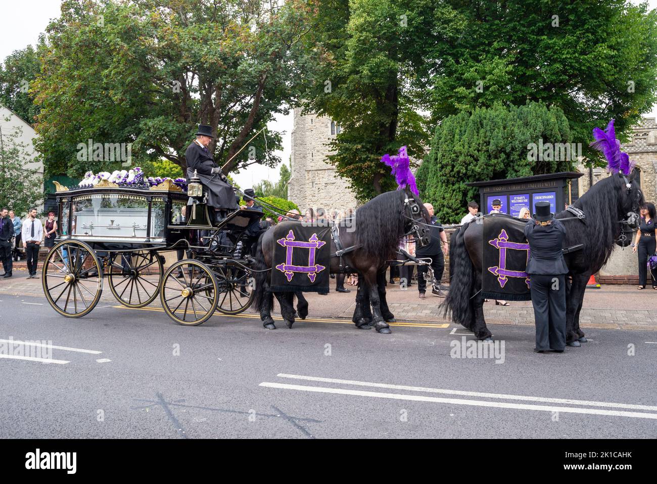 Funeral of young boy Archie Battersbee in Southend on Sea, Essex, UK. Died after lifesupport