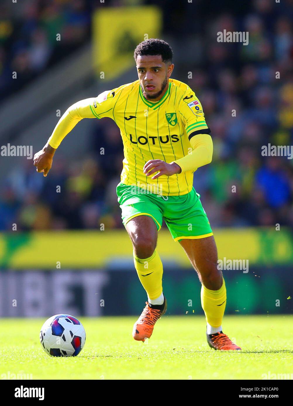 Norwich City's Andrew Omobamidele during the Sky Bet Championship match at Carrow Road, Norwich. Picture date: Saturday September 17, 2022. Stock Photo