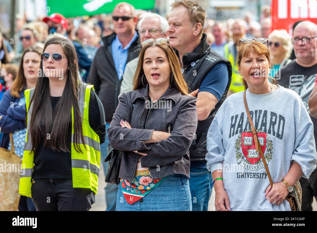 Cork, Ireland. 17th Sep, 2022. A Cost of Living protest took place in Cork city this afternoon with Gardai estimating an attendance of up to 2,000 protesters. Protestors held a rally, then marched through the city centre before another rally on the Grand Parade. Credit: AG News/Alamy Live News Stock Photo