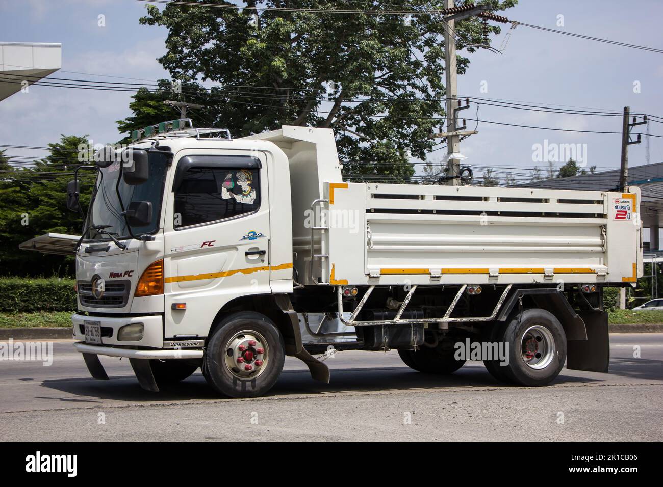 Chiangmai, Thailand -  June  13 2022: Private Hino Dump Truck. On road no.1001 8 km from Chiangmai Business Area. Stock Photo