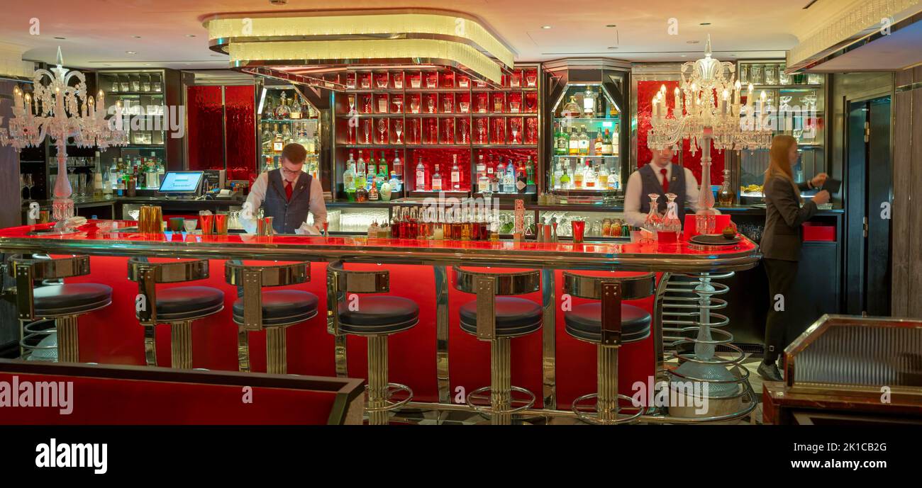 At the Bar London Department Store Harrods England, Great Britain Stock Photo