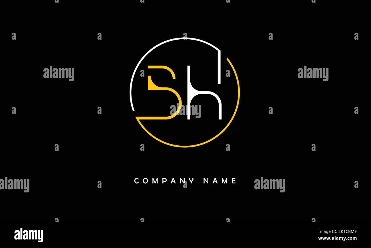 BH, HB Abstract Letters Logo Monogram Stock Vector