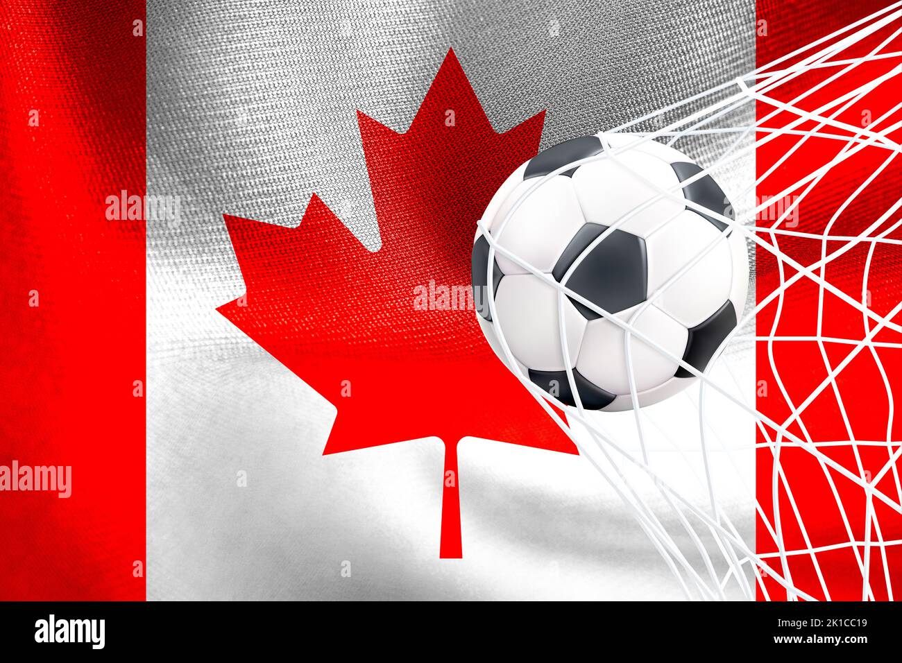 fifa-world-cup-2022-canada-national-flag-with-a-soccer-ball-in-net