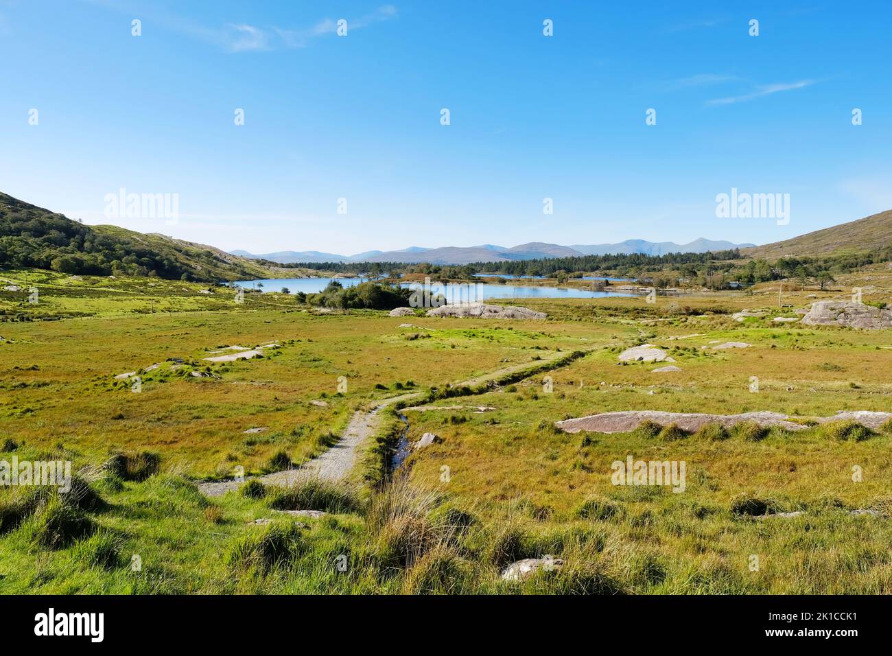 The landscape at Gleninchaquin Park, County Kerry, Ireland - John Gollop Stock Photo