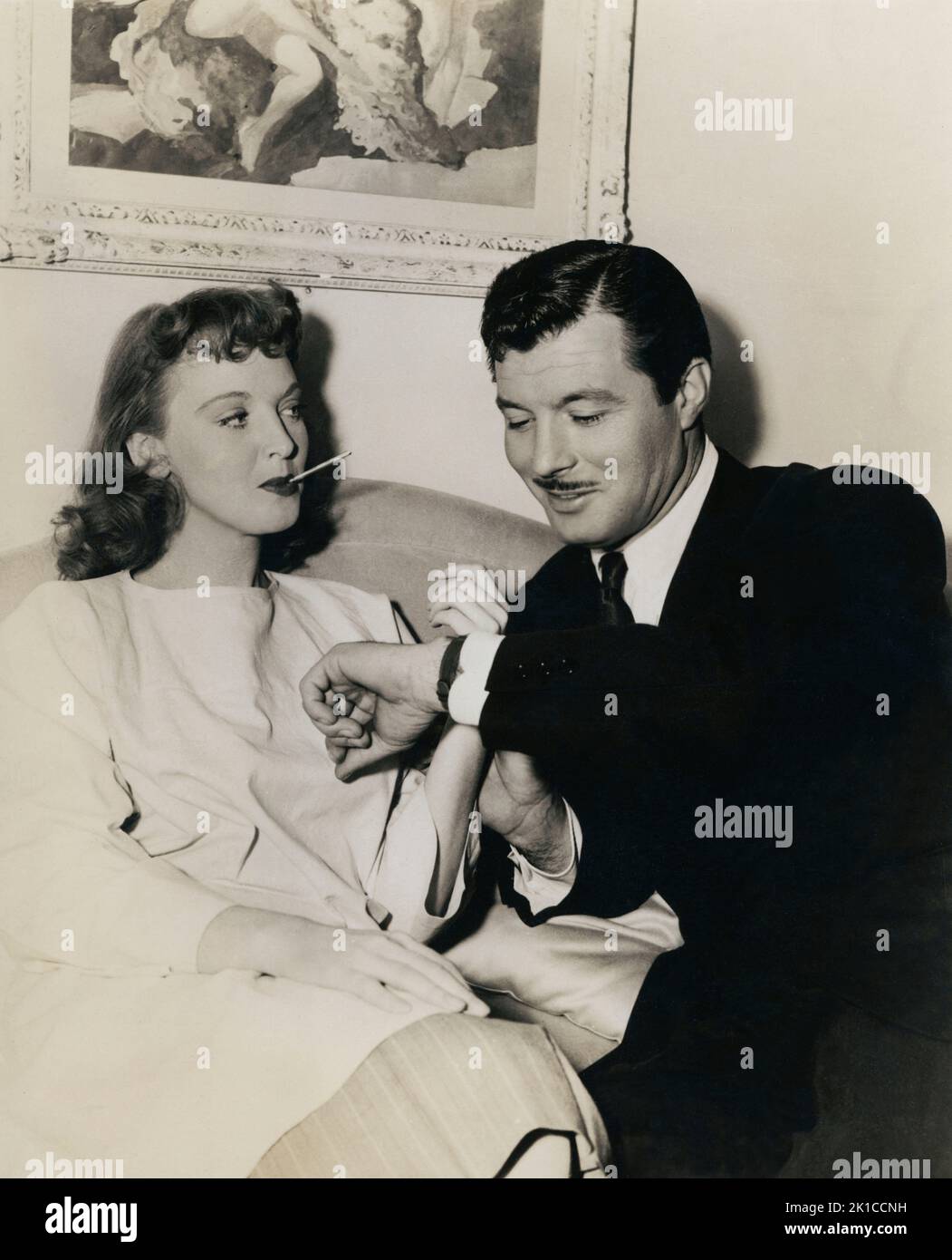 James Craig (1912-1985), actor de cine estadounidense, y Lucille Bremer
