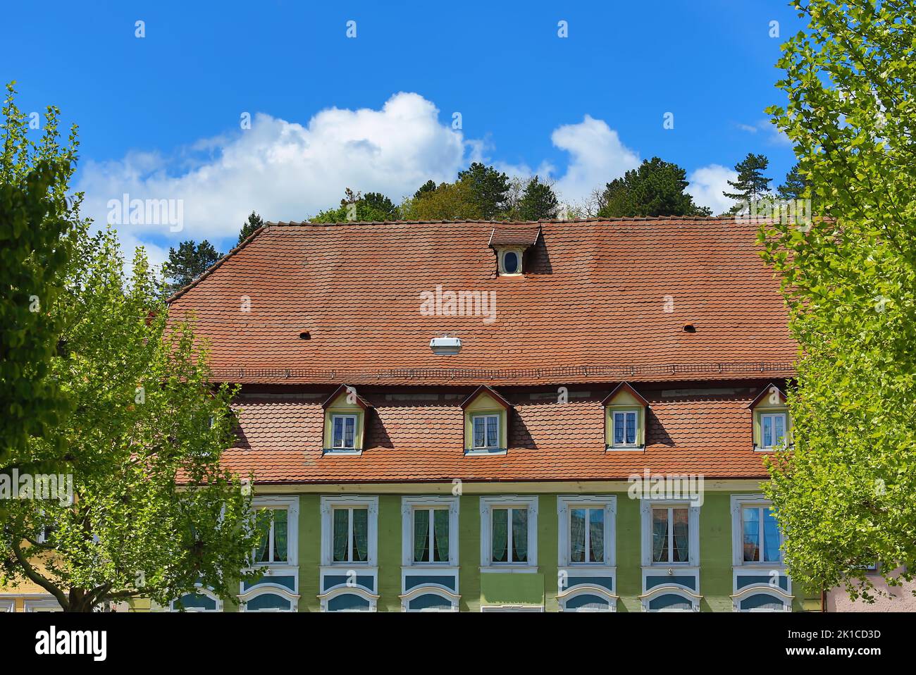 Old historic building in Tauberbischofsheim, Main-Tauber district ...